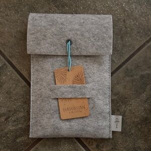 Gray Felt Pouch by Hawaiian Airlines